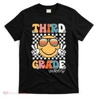 Third Grade Vibes Smile First Day Of School 3rd Grade Team T-Shirt thumb 0