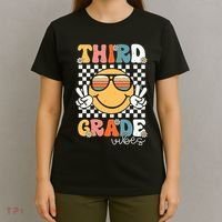 Third Grade Vibes Smile First Day Of School 3rd Grade Team T-Shirt thumb 4