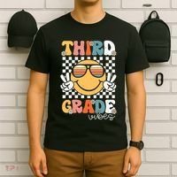 Third Grade Vibes Smile First Day Of School 3rd Grade Team T-Shirt thumb 6
