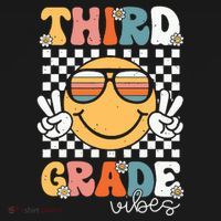 Third Grade Vibes Smile First Day Of School 3rd Grade Team Women's Hoodie thumb 2