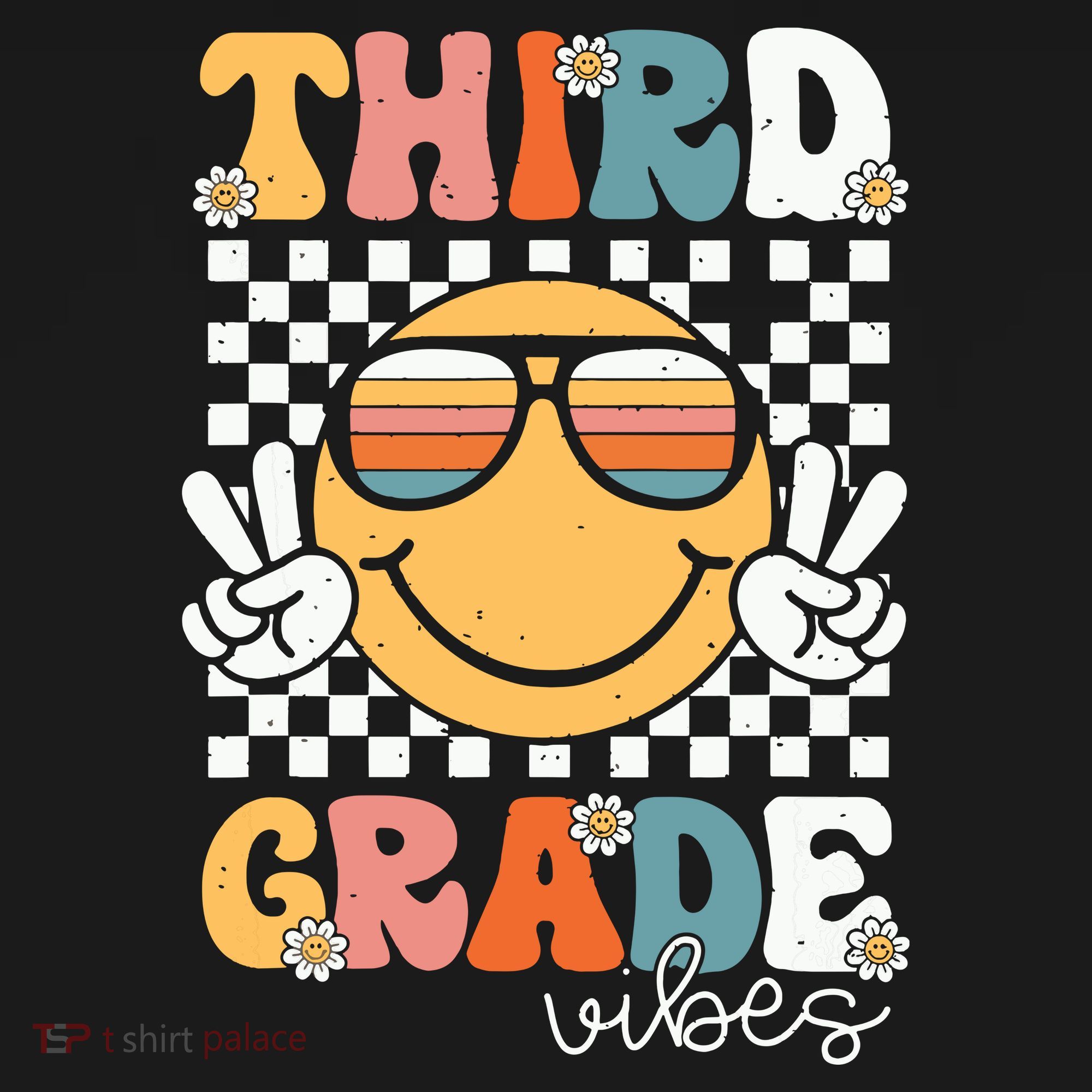 Third Grade Vibes Smile First Day Of School 3rd Grade Team Women's Tank Top