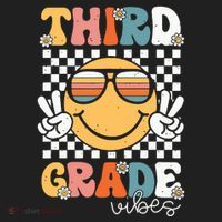 Third Grade Vibes Smile First Day Of School 3rd Grade Team Hat thumb 2