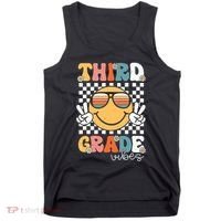 Third Grade Vibes Smile First Day Of School 3rd Grade Team Tank Top thumb 0
