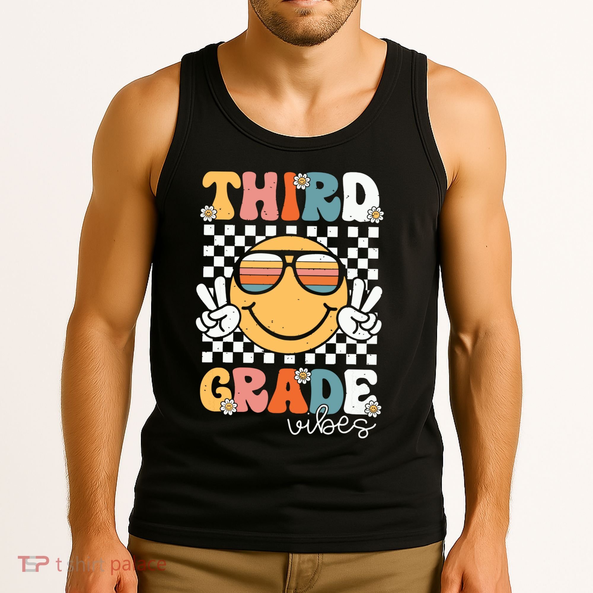 Third Grade Vibes Smile First Day Of School 3rd Grade Team Tank Top