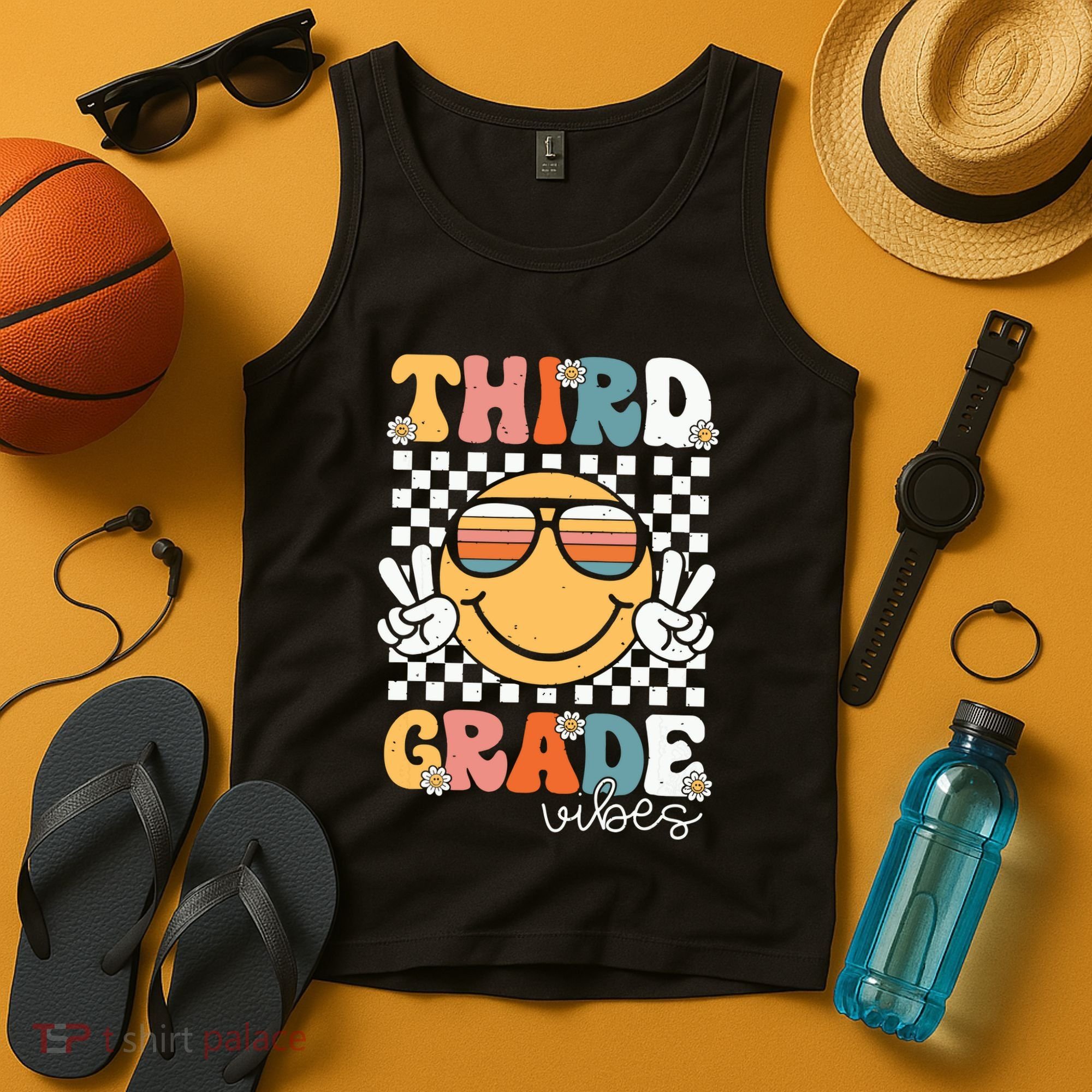 Third Grade Vibes Smile First Day Of School 3rd Grade Team Tank Top