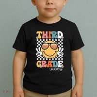 Third Grade Vibes Smile First Day Of School 3rd Grade Team Toddler T-Shirt thumb 2