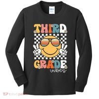 Third Grade Vibes Smile First Day Of School 3rd Grade Team Kids Long Sleeve Shirt thumb 0