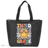 Third Grade Vibes Smile First Day Of School 3rd Grade Team Tote Bag thumb 0
