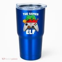 The Gamer Video Game Controller Christmas Gaming Xmas Gift Tumbler thumb 0