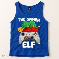 The Gamer Video Game Controller Christmas Gaming Xmas Gift Tank Top thumb 2