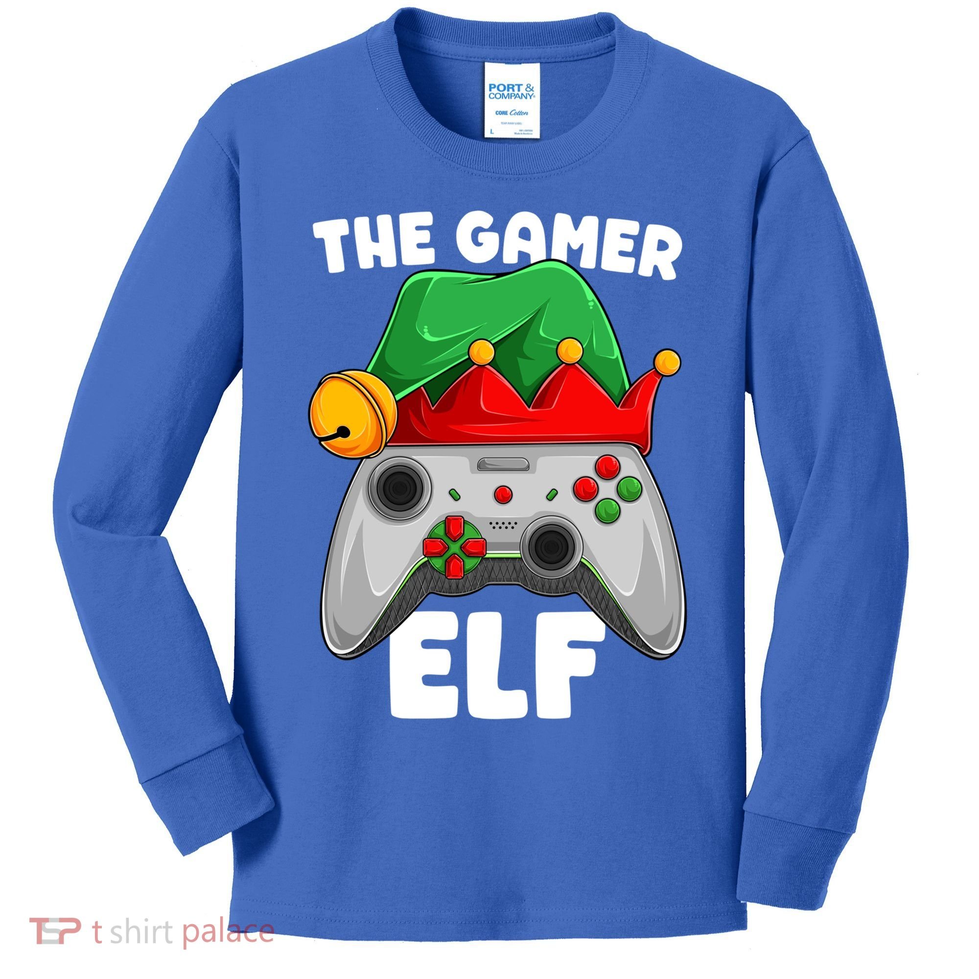 The Gamer Video Game Controller Christmas Gaming Xmas Gift Kids Long Sleeve Shirt
