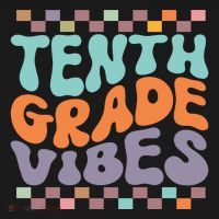 Tenth Grade Vibes Retro Groovy 10th Grade Back To School Coaster thumb 2