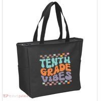 Tenth Grade Vibes Retro Groovy 10th Grade Back To School Tote Bag thumb 2