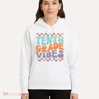 Tenth Grade Vibes Retro Groovy 10th Grade Back To School Hoodie thumb 5