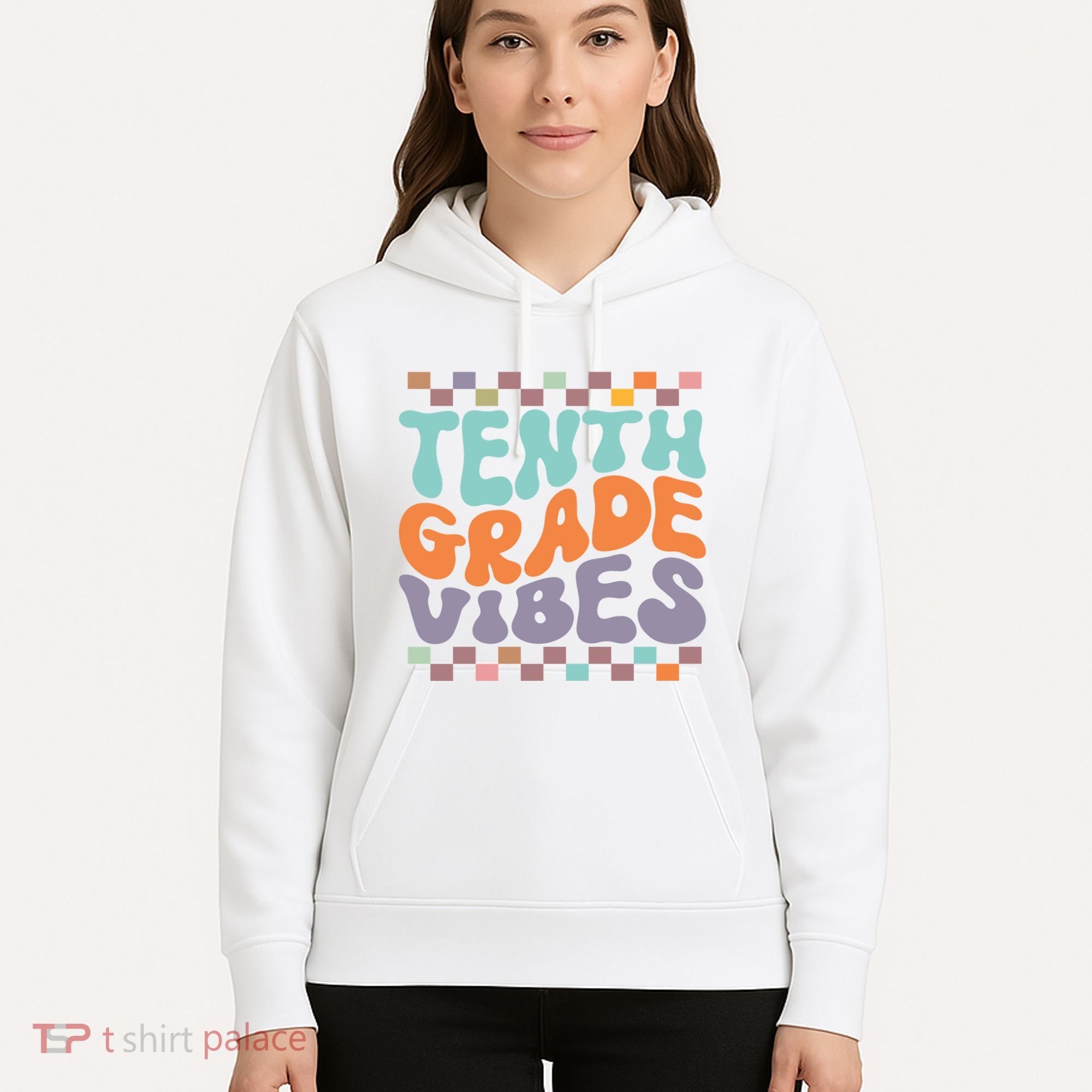 Tenth Grade Vibes Retro Groovy 10th Grade Back To School Hoodie
