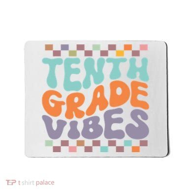 Tenth Grade Vibes Retro Groovy 10th Grade Back To School Mousepad