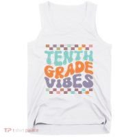 Tenth Grade Vibes Retro Groovy 10th Grade Back To School Tank Top thumb 0