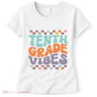 Tenth Grade Vibes Retro Groovy 10th Grade Back To School Women's T-Shirt thumb 0