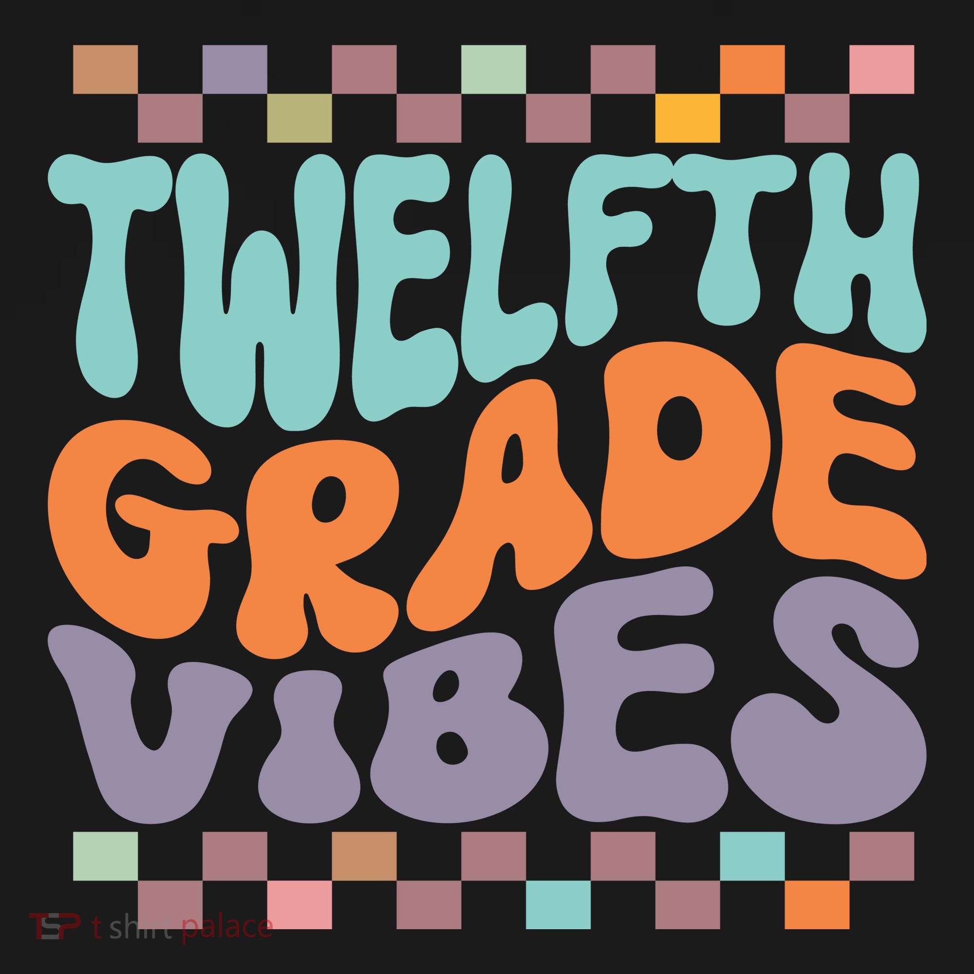 Twelfth Grade Vibes Retro Groovy 12th Grade Back To School Toddler Hoodie