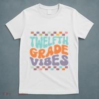 Twelfth Grade Vibes Retro Groovy 12th Grade Back To School T-Shirt thumb 5