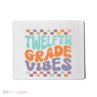 Twelfth Grade Vibes Retro Groovy 12th Grade Back To School Mousepad thumb 0