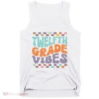 Twelfth Grade Vibes Retro Groovy 12th Grade Back To School Tank Top thumb 0