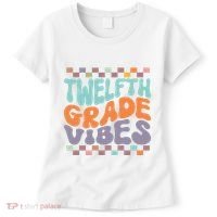 Twelfth Grade Vibes Retro Groovy 12th Grade Back To School Women's T-Shirt thumb 0
