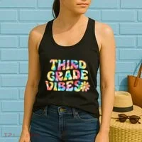 Third Grade Vibes 3rd Grade Team Teachers Women's Tank Top thumb 2