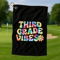 Third Grade Vibes 3rd Grade Team Teachers Golf Towel thumb 1