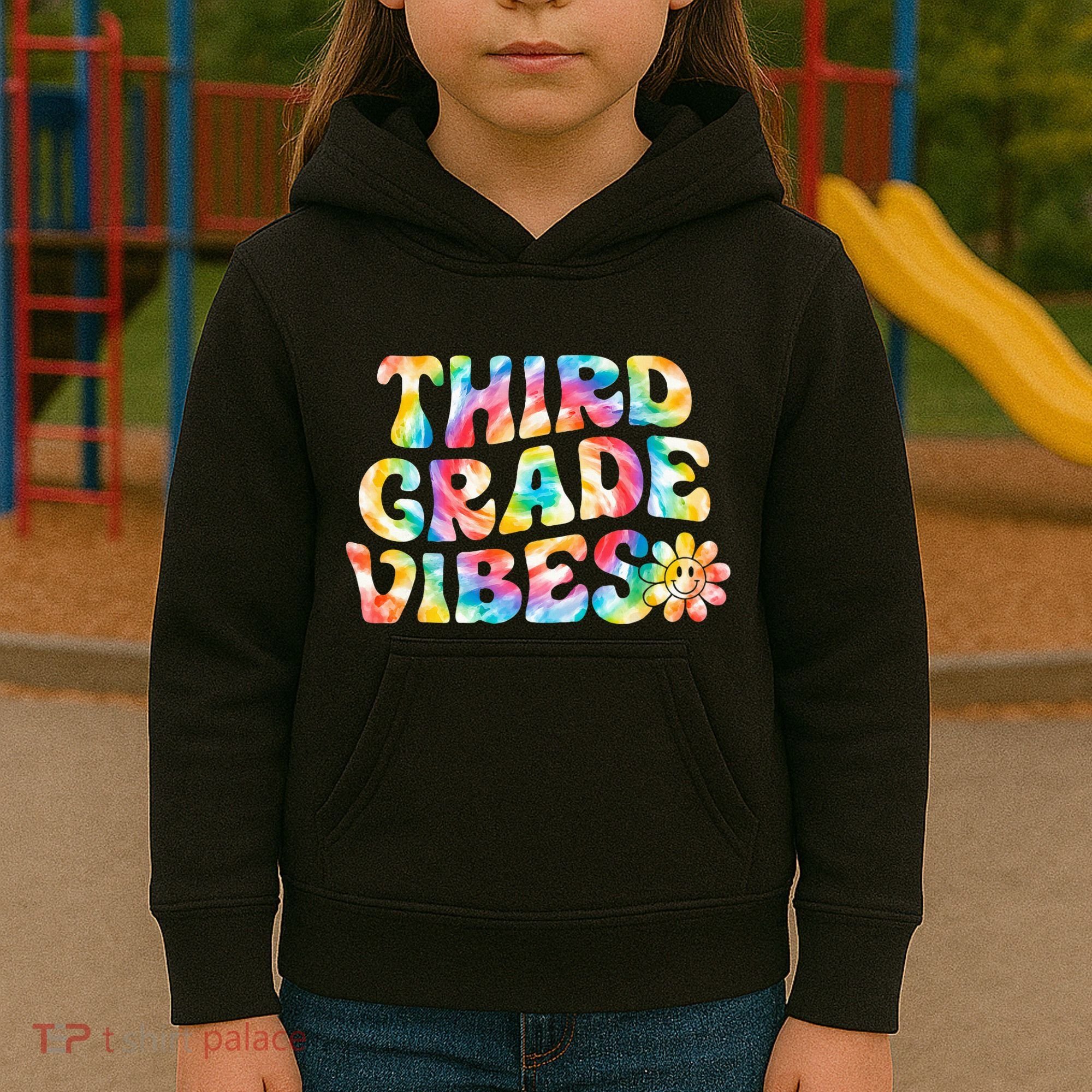 Third Grade Vibes 3rd Grade Team Teachers Kids Hoodie