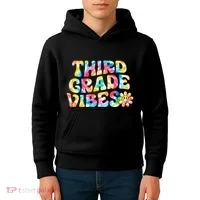 Third Grade Vibes 3rd Grade Team Teachers Kids Hoodie thumb 4