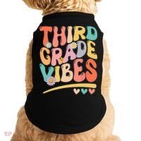 Third Grade Vibes Back To School 3rd Grade Teacher Doggie Tank thumb 0