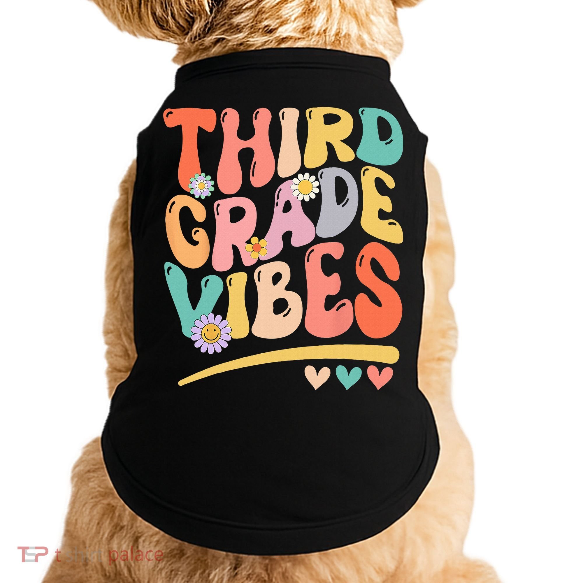 Third Grade Vibes Back To School 3rd Grade Teacher Doggie Tank