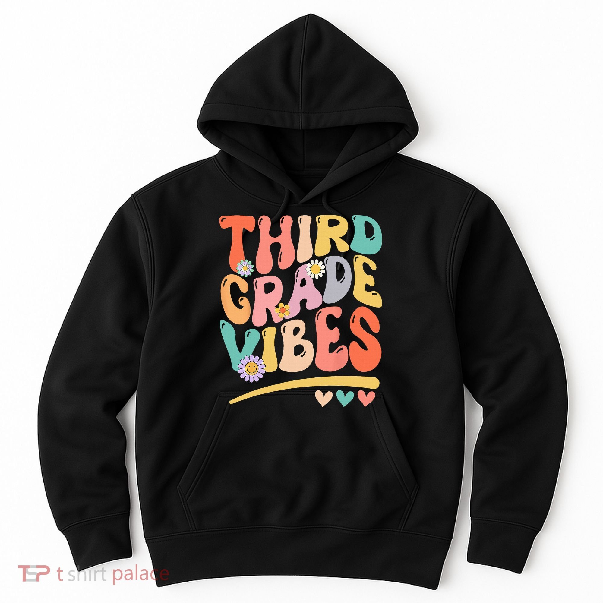 Third Grade Vibes Back To School 3rd Grade Teacher Hoodie