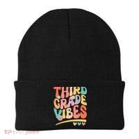 Third Grade Vibes Back To School 3rd Grade Teacher Beanie thumb 0