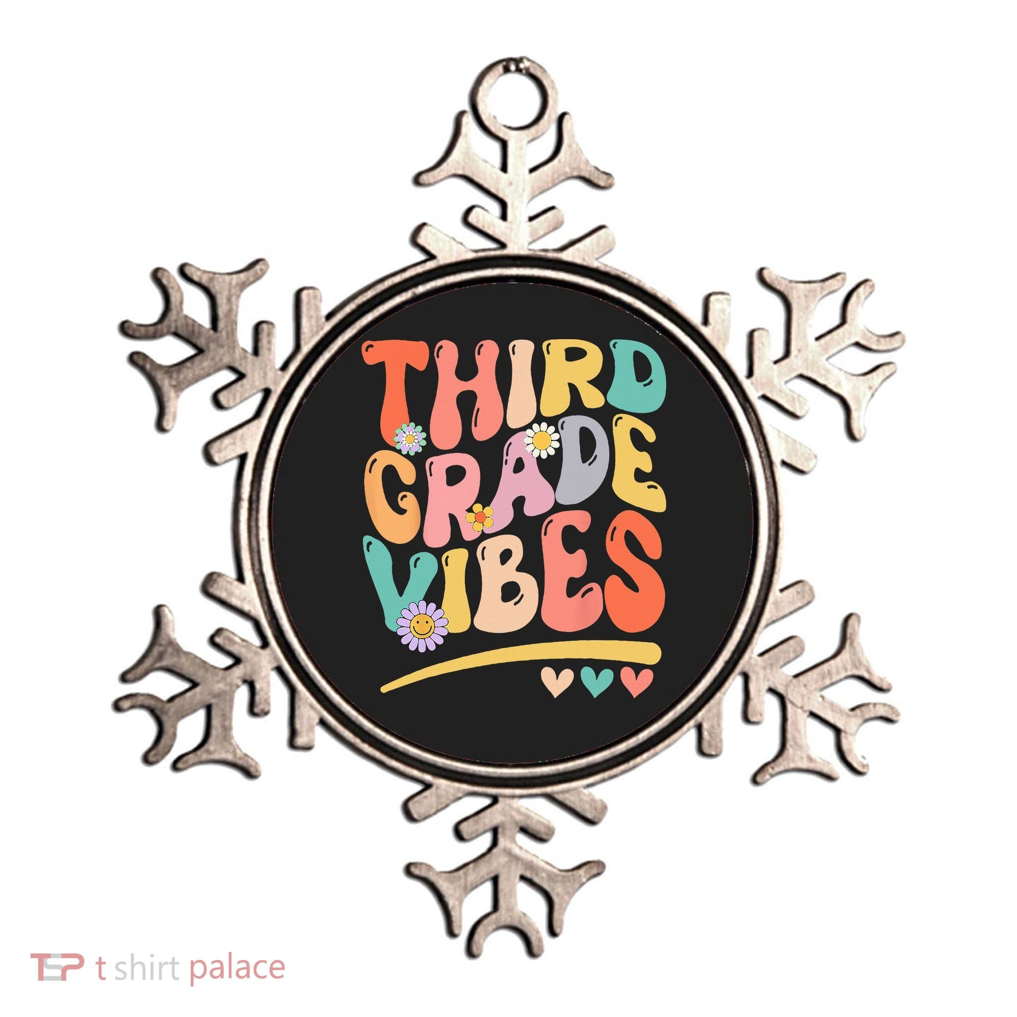 Third Grade Vibes Back To School 3rd Grade Teacher Ornament