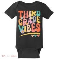 Third Grade Vibes Back To School 3rd Grade Teacher Baby Bodysuit thumb 0
