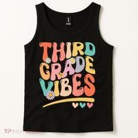 Third Grade Vibes Back To School 3rd Grade Teacher Tank Top thumb 2