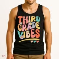 Third Grade Vibes Back To School 3rd Grade Teacher Tank Top thumb 3