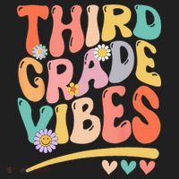 Third Grade Vibes Back To School 3rd Grade Teacher Golf Towel thumb 3