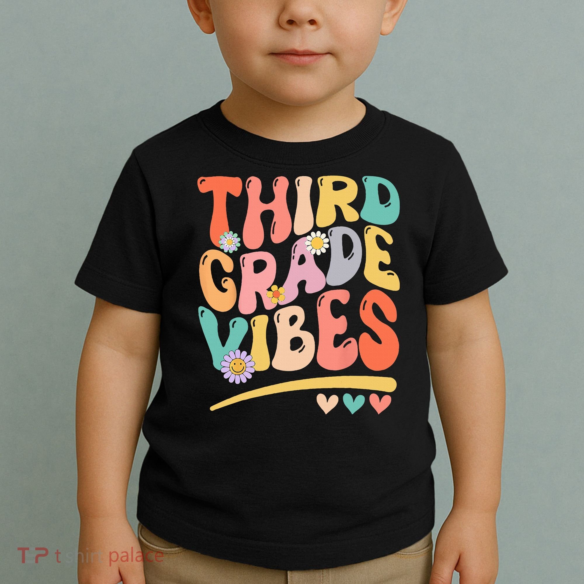 Third Grade Vibes Back To School 3rd Grade Teacher Toddler T-Shirt