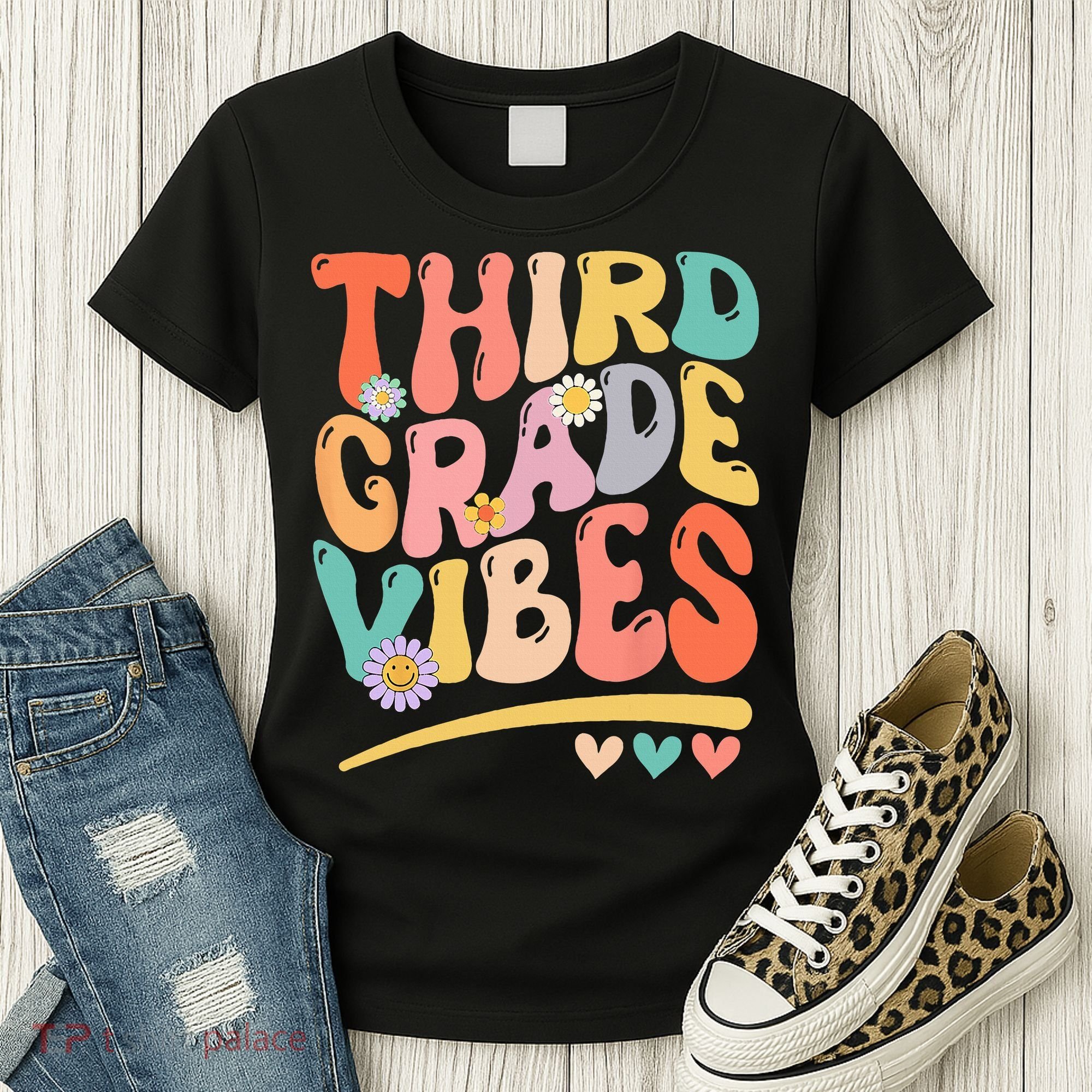 Third Grade Vibes Back To School 3rd Grade Teacher Women's T-Shirt
