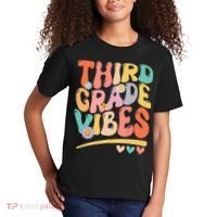 Third Grade Vibes Back To School 3rd Grade Teacher Kids T-Shirt thumb 2