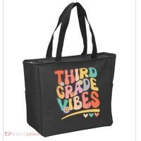 Third Grade Vibes Back To School 3rd Grade Teacher Tote Bag thumb 2