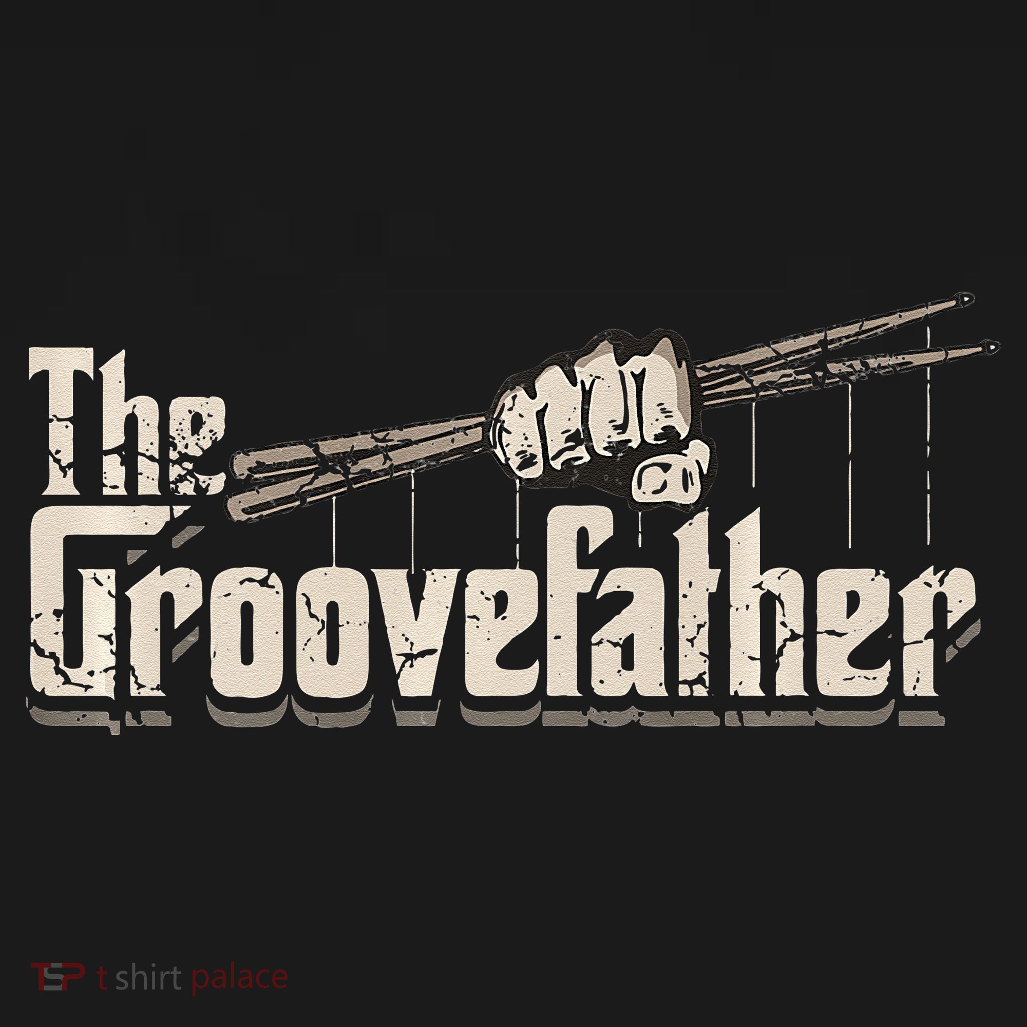 The Groovefather Vintage Drums Drumming Gifts Band Drummer T-Shirt