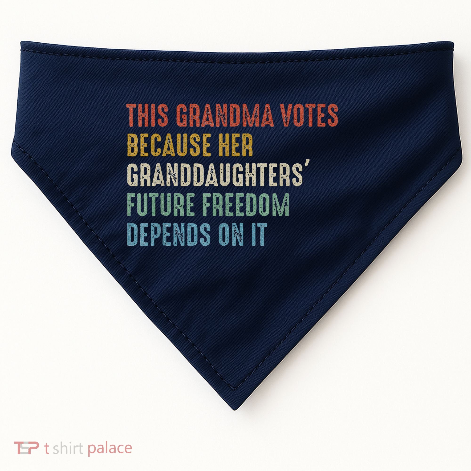This Grandma Votes Because Her Granddaughters Future Freedom USA-Made Doggie Bandana