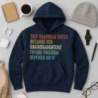 This Grandma Votes Because Her Granddaughters Future Freedom Hoodie thumb 3