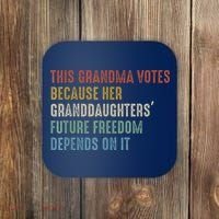 This Grandma Votes Because Her Granddaughters Future Freedom Coaster thumb 0