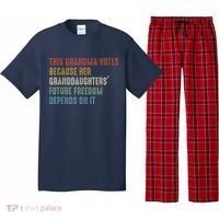 This Grandma Votes Because Her Granddaughters Future Freedom Pajama Set thumb 0