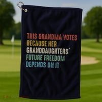 This Grandma Votes Because Her Granddaughters Future Freedom Golf Towel thumb 1